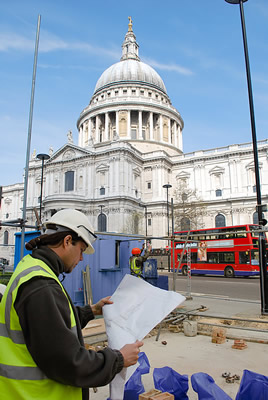 Mark on site at Carter Lane